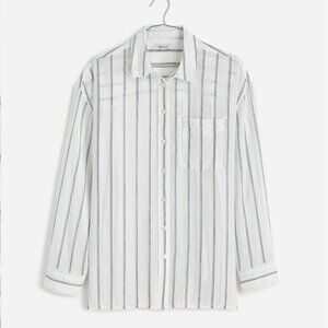 NWT Madewell The Oversized Shirt Sz XS Celeste
